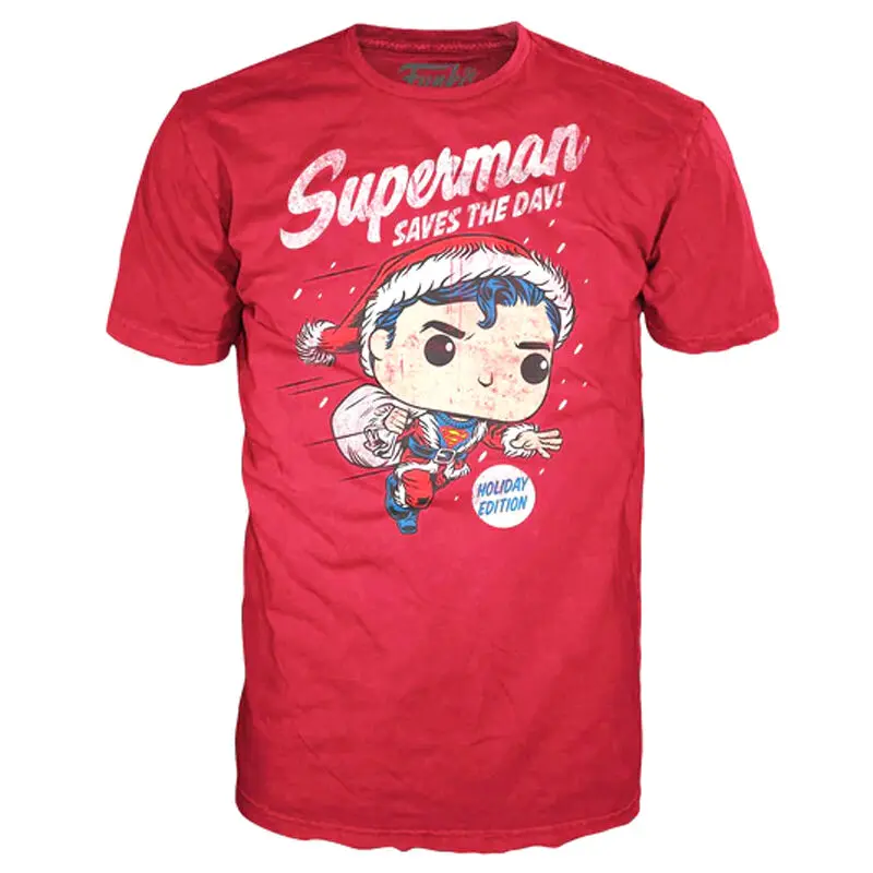 Funko POP figure & tee box Back DC Comics Superman Exclusive Flocked product photo