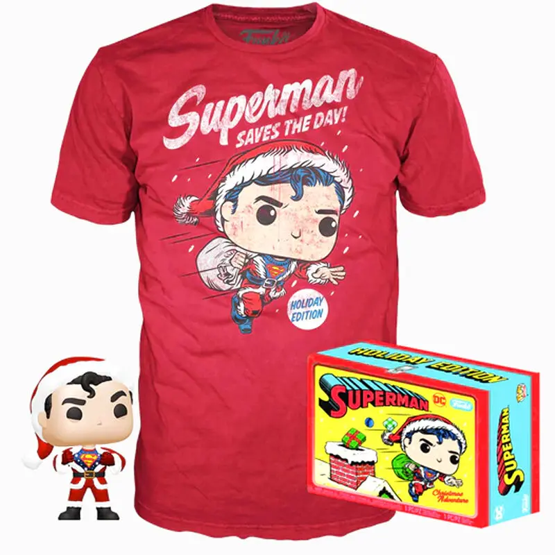Funko POP figure & tee box Back DC Comics Superman Exclusive Flocked termékfotó