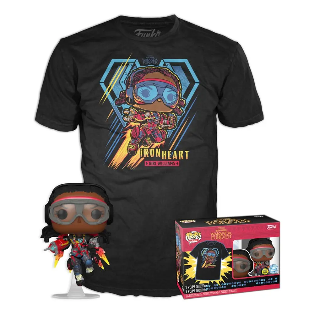 Funko POP figure &amp; tee box Black Panther Legacy Ironheart MK1 (GW) product photo