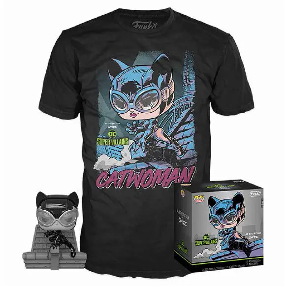 Funko POP figure & tee box DC Jim Lee Catwoman product photo