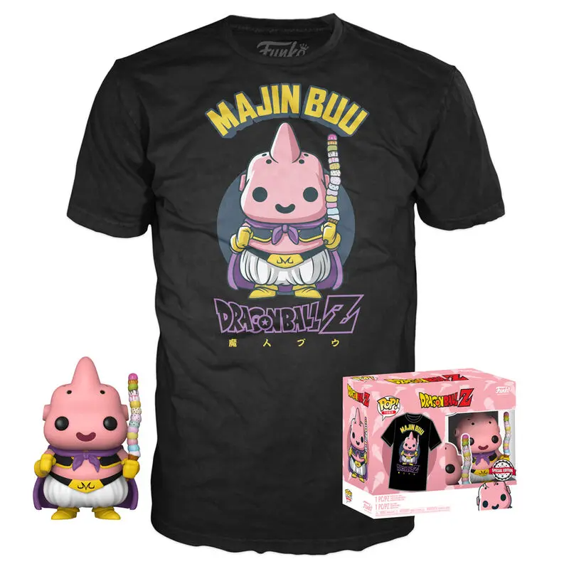 Funko POP! figure & tee box Dragon Ball Z Majin Buu Exkluzív termékfotó