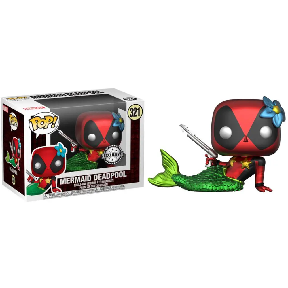 Funko POP! figure & tee box Marvel Deadpool Mermaid Exkluzív termékfotó