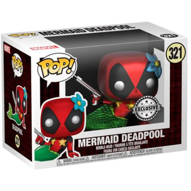 Funko POP! figure & tee box Marvel Deadpool Mermaid Exkluzív termékfotó