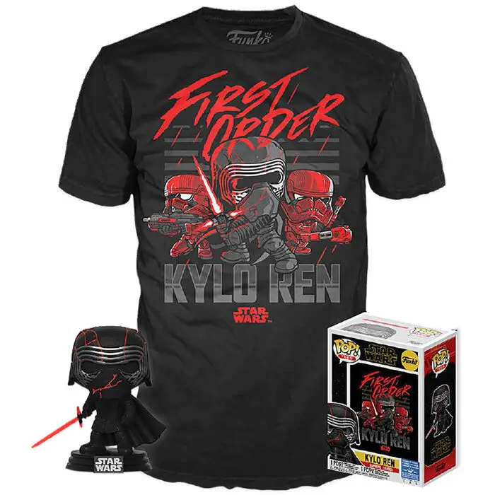 Funko POP figure & tee box Star Wars Rise of Skywalker Kylo Ren product photo