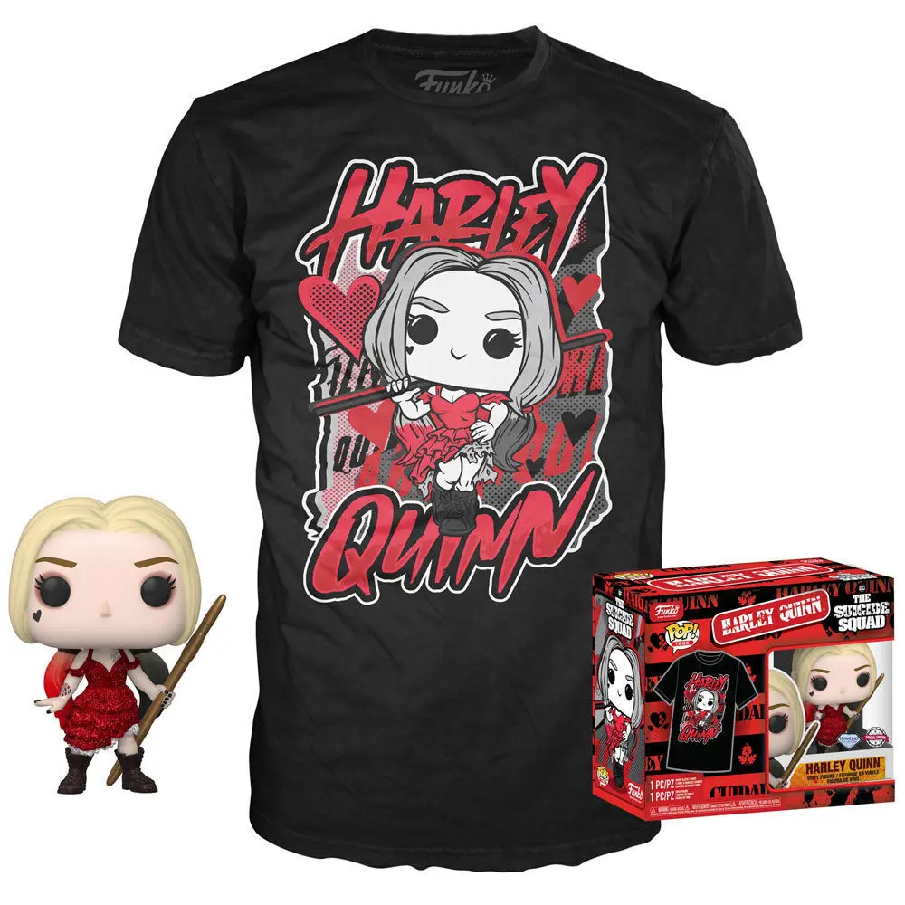 Funko POP! figure & tee box Suicide Squad 2 Harley Quinn product photo