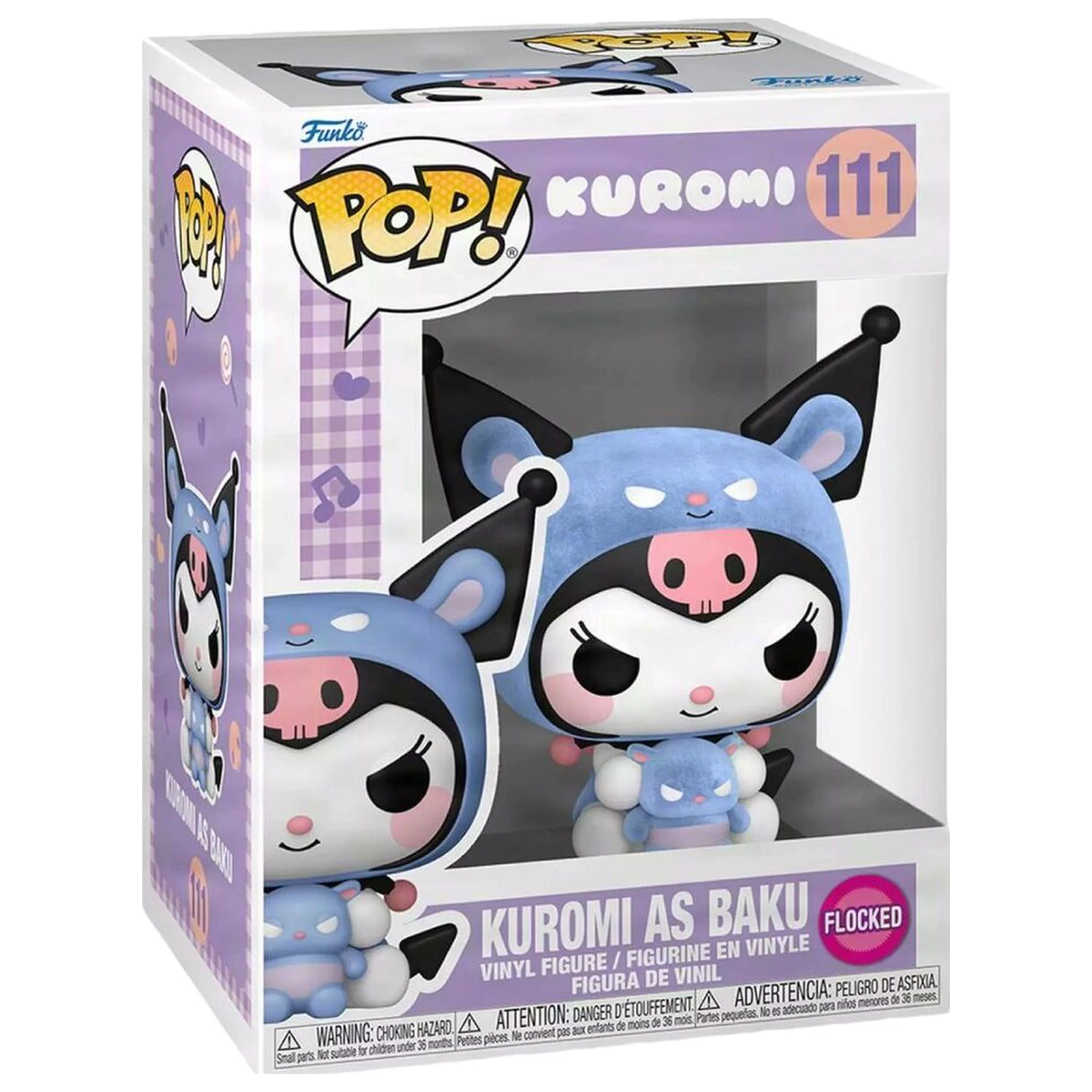 Funko POP figure Hello Kitty Kuromi As Baku Flocked product photo