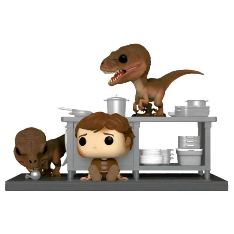 POP figure Jurassic Park Tim & Velociraptors Exclusive product photo