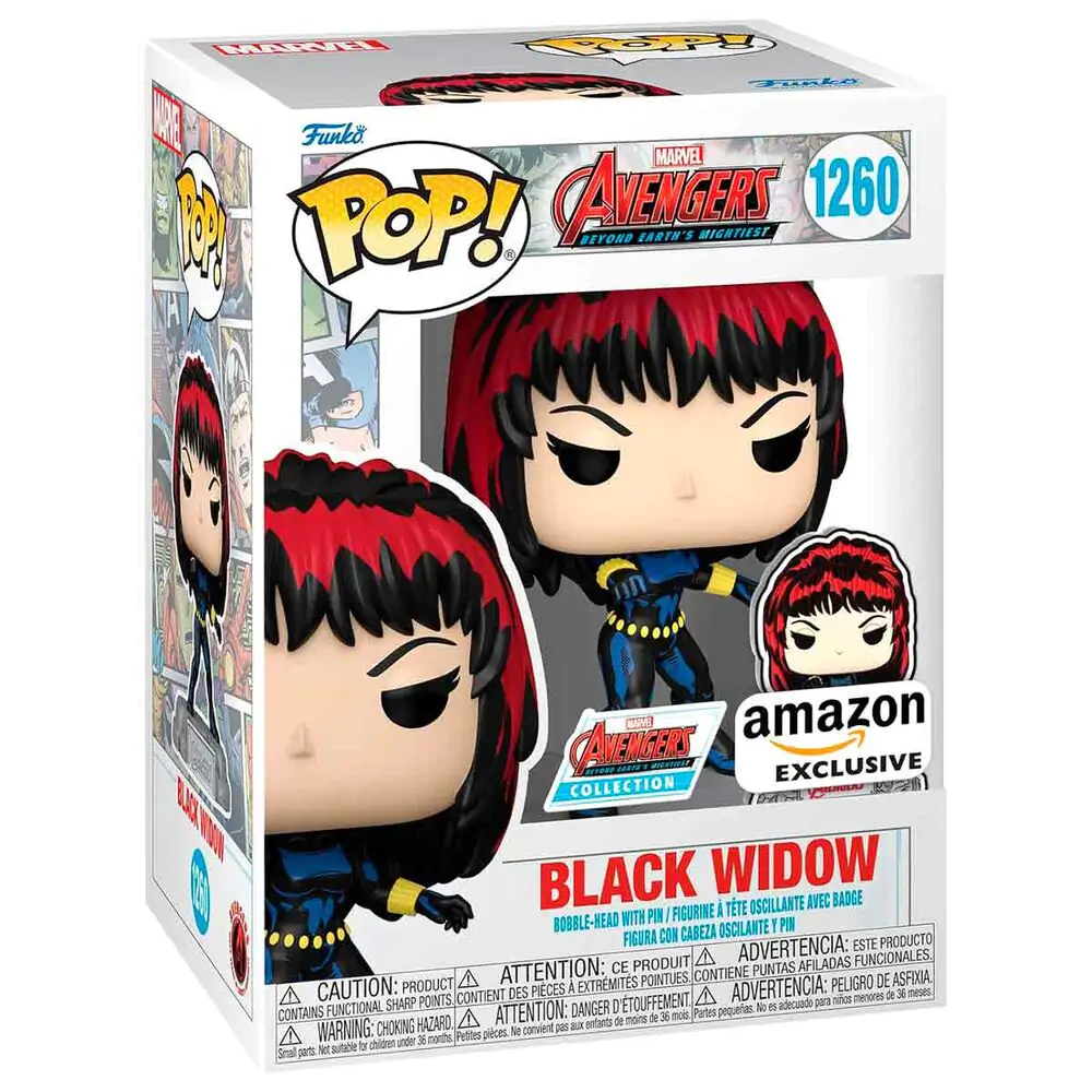 Funko POP figure Marvel Avengers 60th Anniversary Comic Black Widow with Pin Exclusive product photo