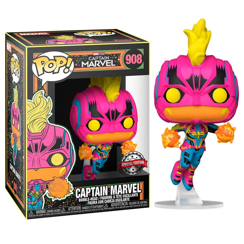 POP figure Marvel Captain Marvel Black Light Exclusive product photo