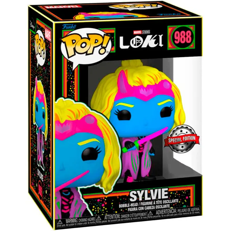 POP figure Marvel Loki Silvye Black Light Exclusive termékfotó