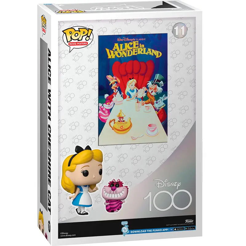 Disney's 100th Anniversary POP! Movie Poster & Figure Alice in Wonderland 9 cm termékfotó