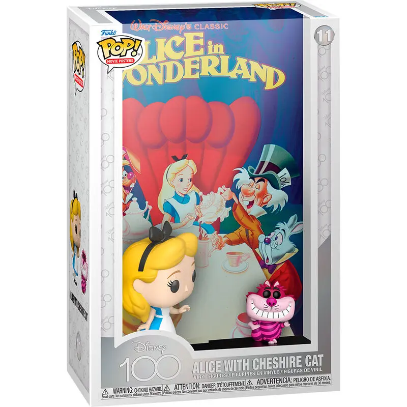 Disney's 100th Anniversary POP! Movie Poster & Figure Alice in Wonderland 9 cm termékfotó