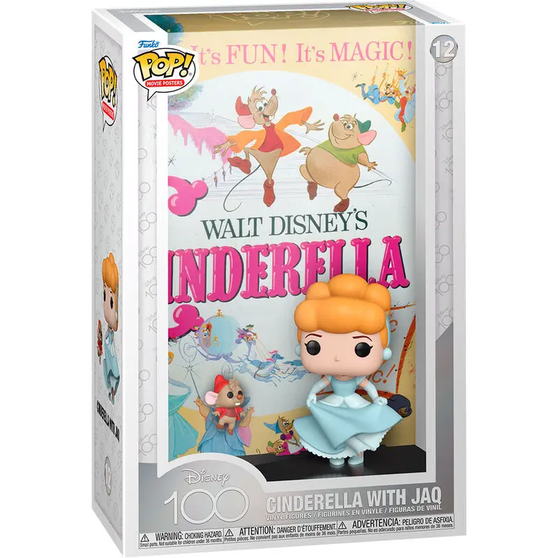 Disney's 100th Anniversary POP! Movie Poster & Figure Cinderella 9 cm termékfotó