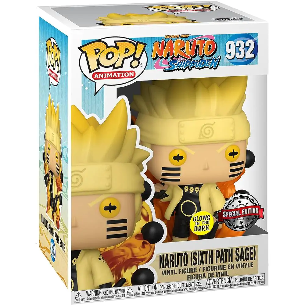 Naruto POP! Animation Vinyl Figure Specialty Series Naruto Six Path Sage (Glow) 9 cm termékfotó