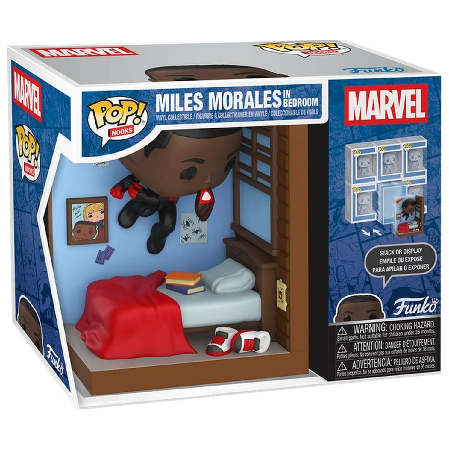 Funko POP figure Nooks Marvel Miles Morales in Bedroom product photo