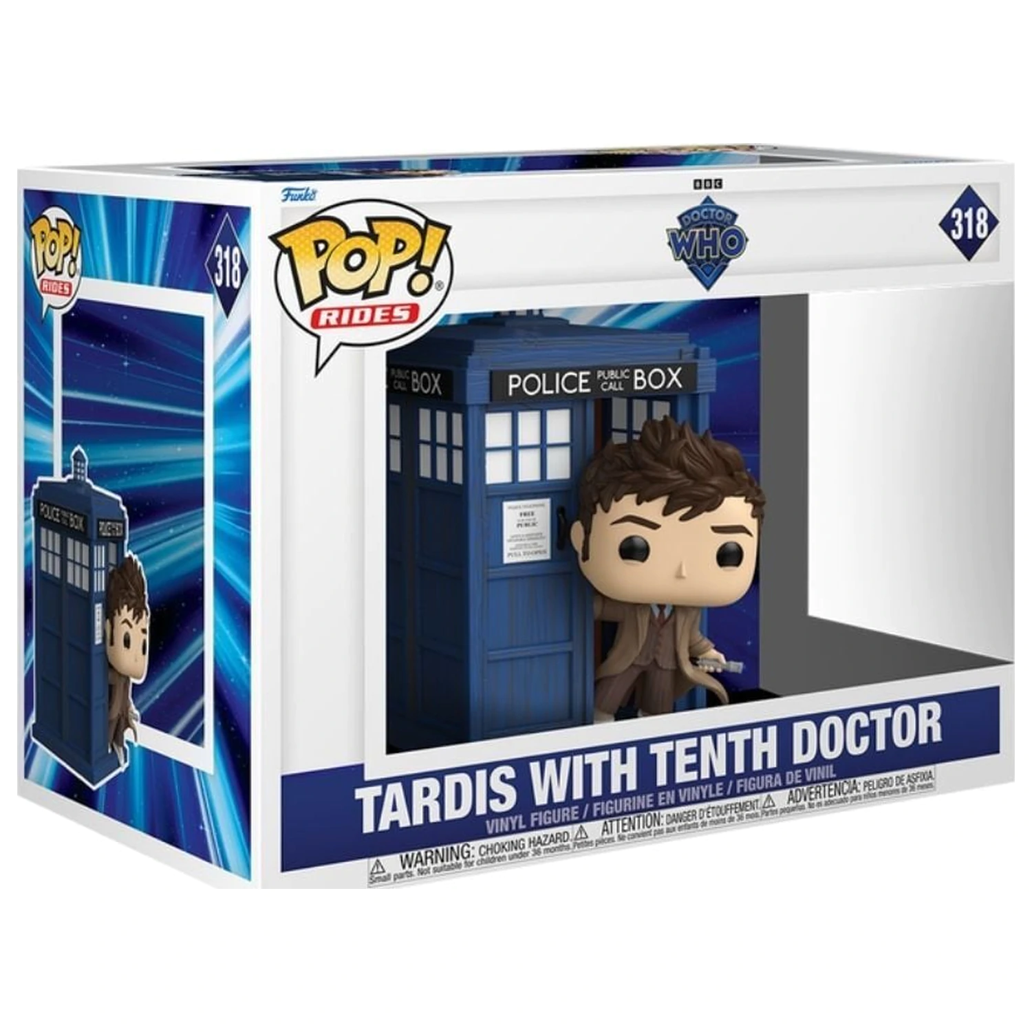 Funko POP figure Rides Deluxe Doctor Who Tardis with Tenth Doctor product photo