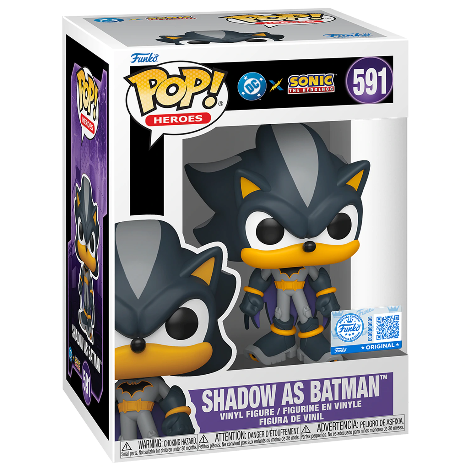 Funko POP figure Sonic The Hedgehog DC Comics Shadow Batman Exclusive product photo