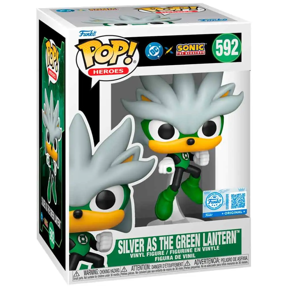 Funko POP figure Sonic The Hedgehog DC Comics Silver As the Green Lantern Exclusive product photo
