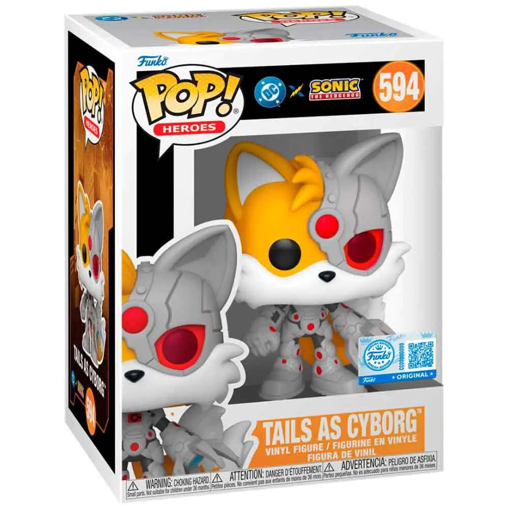 Funko POP figure Sonic The Hedgehog DC Comics Tails As Cyborg Exclusive product photo