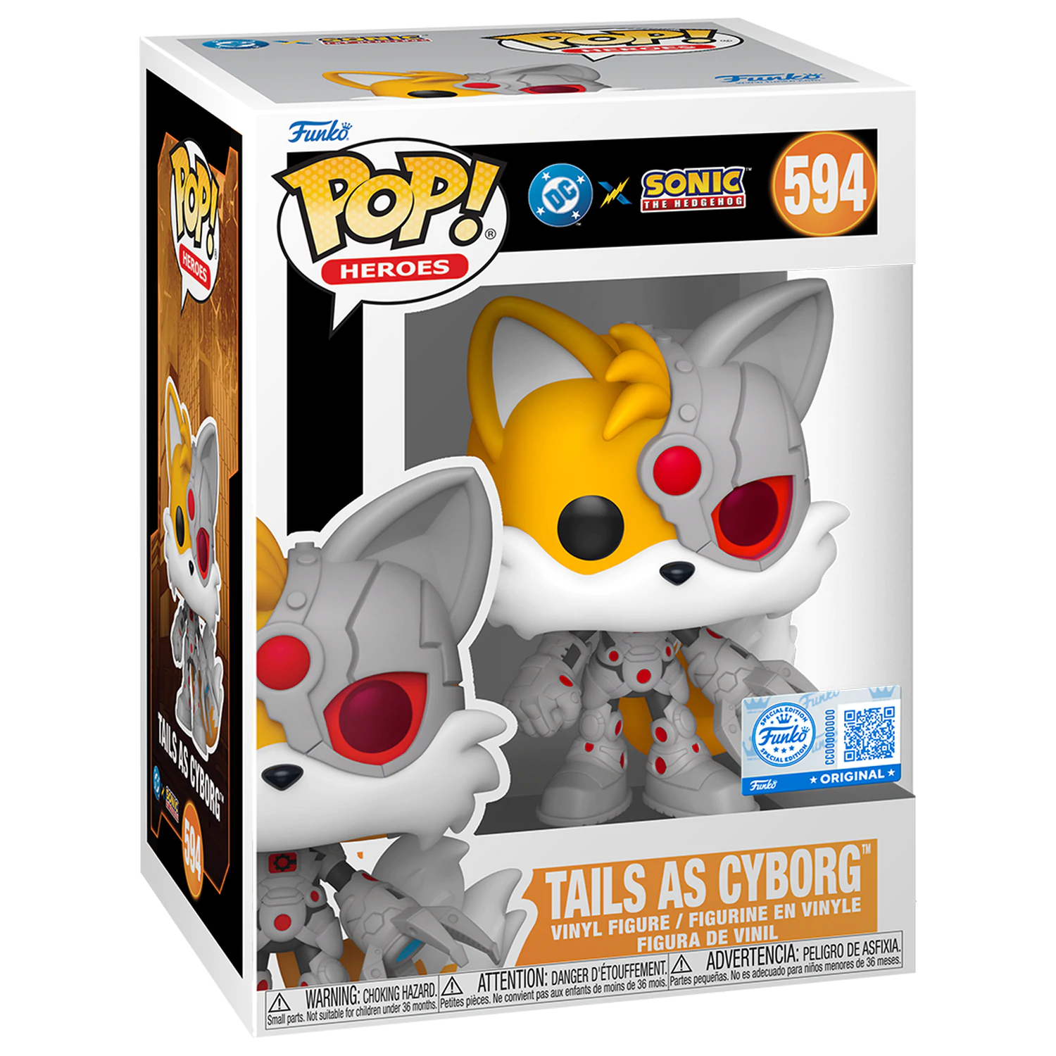 Funko POP figure Sonic The Hedgehog DC Comics Tails As Cyborg Exclusive product photo