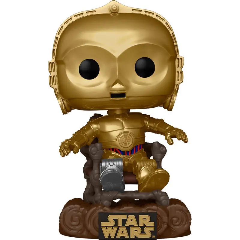 Star Wars Return of the Jedi 40th Anniversary POP! Vinyl Figure C3P0 in chair 9 cm termékfotó