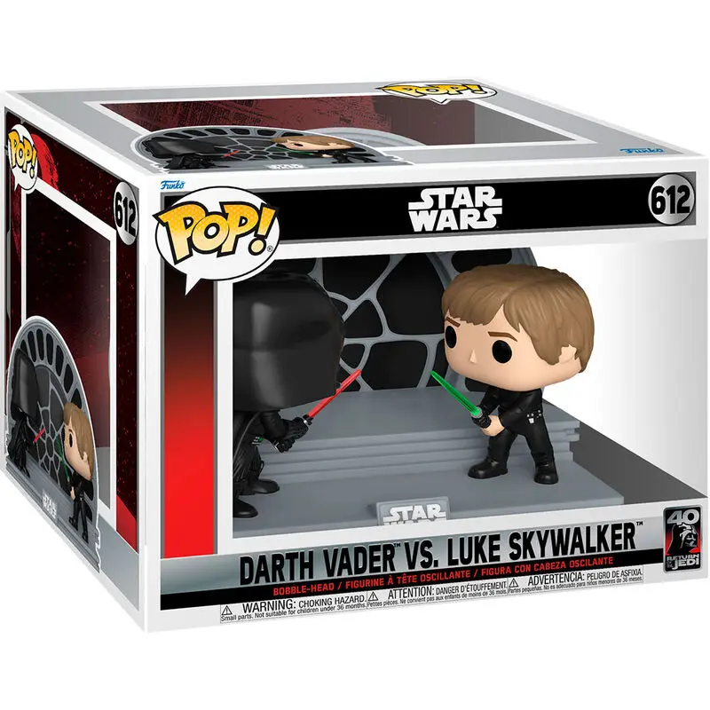 Star Wars Return of the Jedi 40th Anniversary POP Moment! Vinyl Figures 2-Pack Luke vs Vader 9 cm product photo