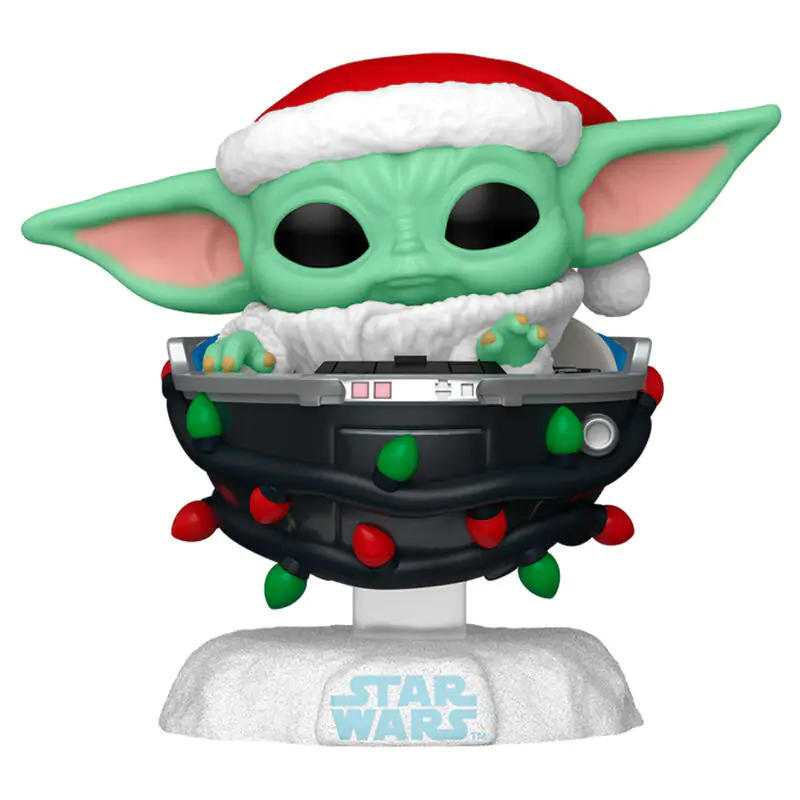 Funko POP figure Star Wars Grogu with Santa Hat in Pram product photo