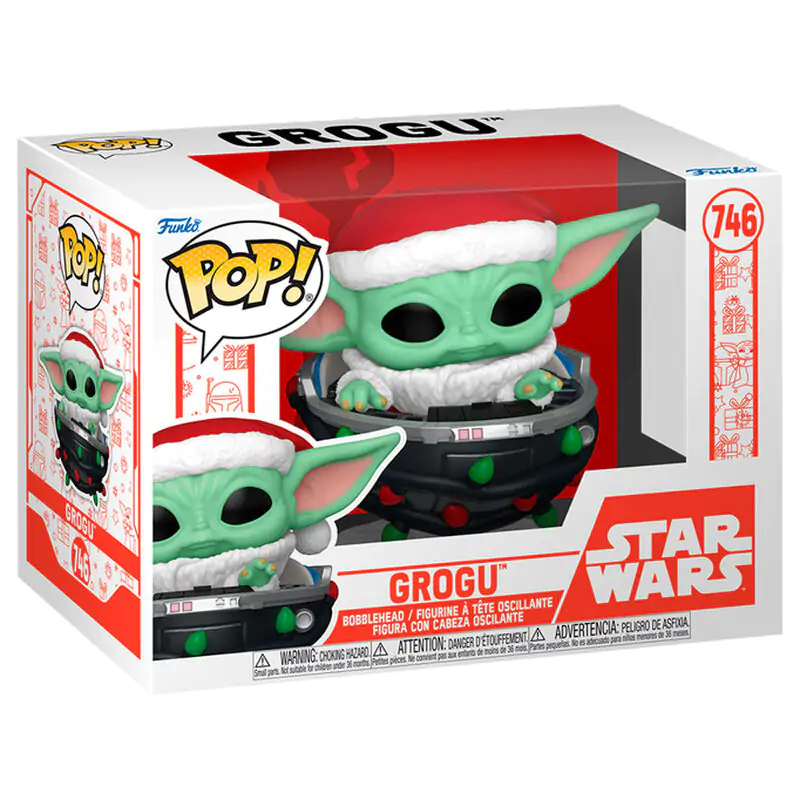 Funko POP figure Star Wars Grogu with Santa Hat in Pram product photo