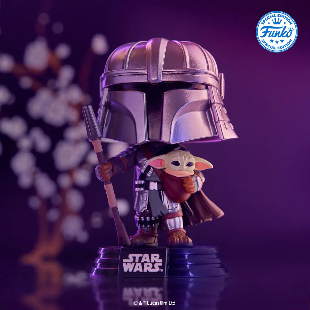 Funko POP figure Star Wars Impressions  Mandalorian with Grogu Exclusive product photo