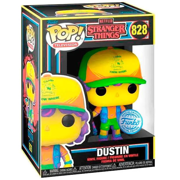 POP figure Stranger Things Dustin in Beef Black Light Exclusive termékfotó