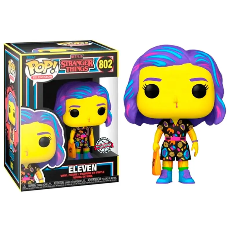 POP figure Stranger Things Eleven in Mall Outfit Black Light Exclusive termékfotó