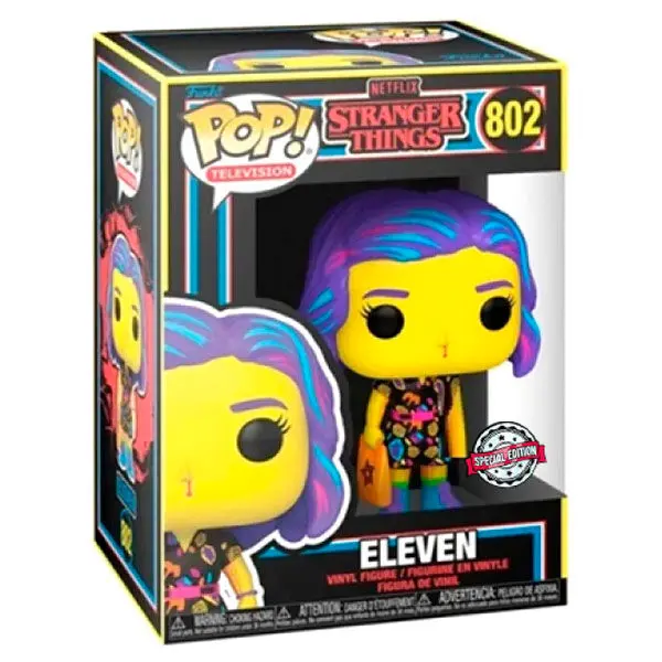 POP figure Stranger Things Eleven in Mall Outfit Black Light Exclusive termékfotó