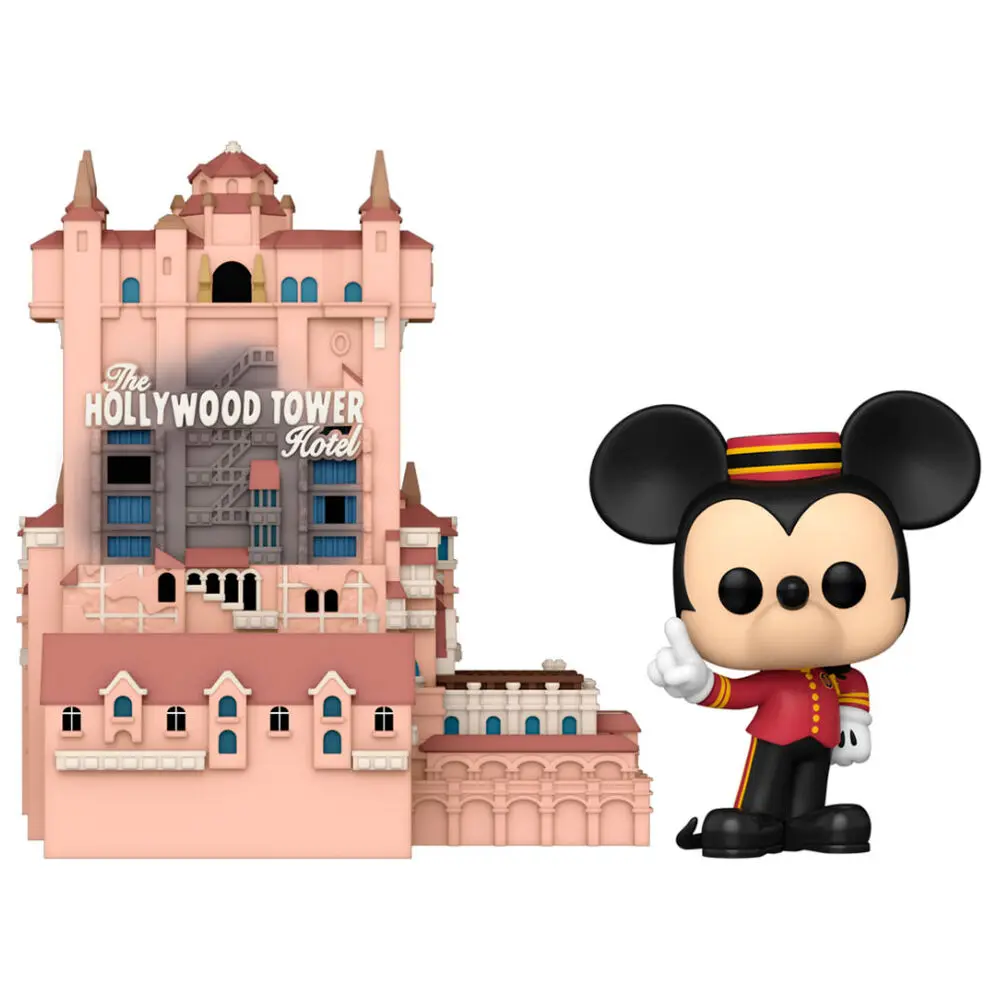 Walt Disney Word 50th Anniversary POP! Town Vinyl Figure Hollywood Tower Hotel and Mickey Mouse 9 cm product photo