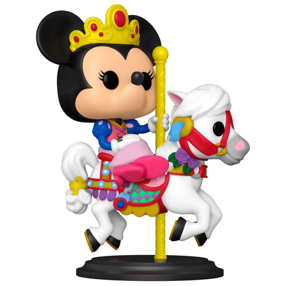Walt Disney Word 50th Anniversary POP! Disney Vinyl Figure Minnie Mouse on Prince Charming Regal Carrousel 9 cm product photo