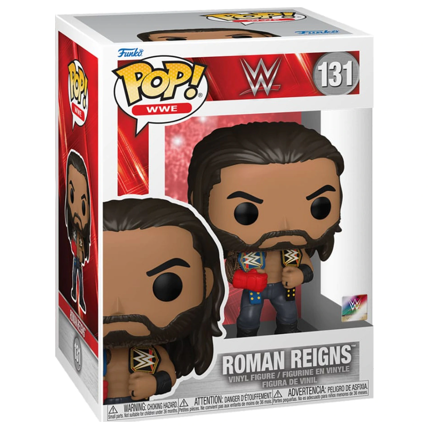 WWE POP! Vinyl Figure Roman Reigns w/Belts 9 cm product photo