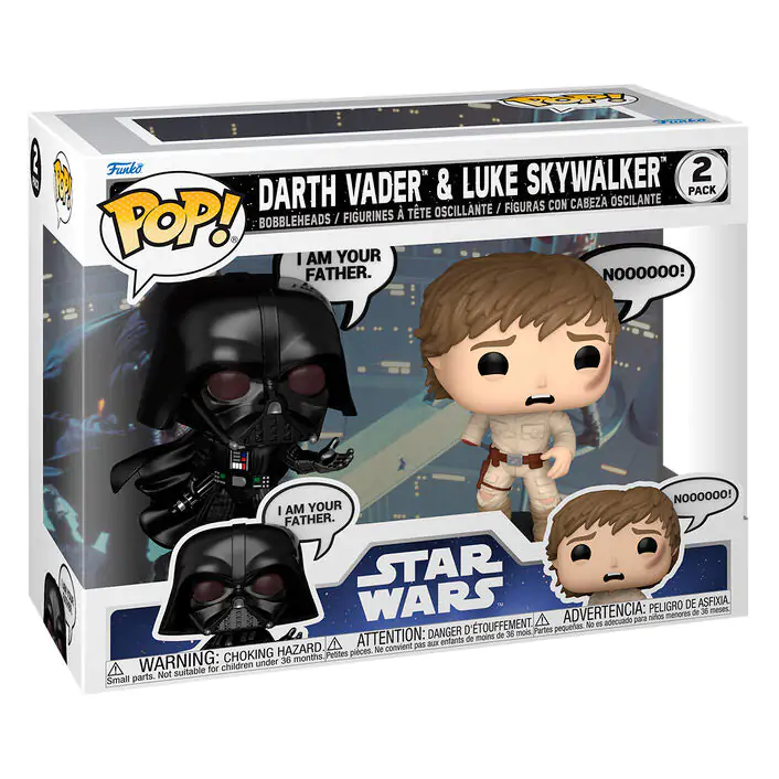 Funko POP pack 2 figures Star Wars Darth Vader &amp; Luke Skywalker product photo