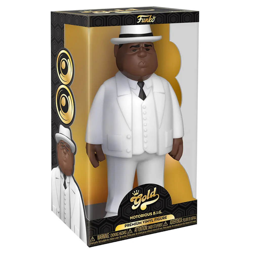 Notorious B.I.G. Vinyl Gold Figure Biggie Smalls White Suit 30 cm product photo