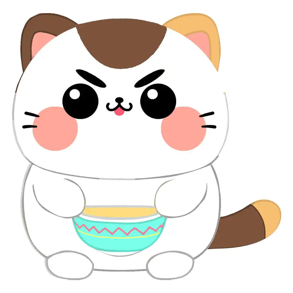 Funny Cat Plush Figure Cat with Soup 25 cm        product photo