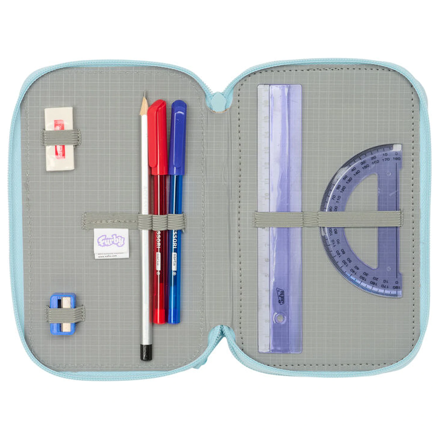 Furby triple pencil case 37pcs product photo