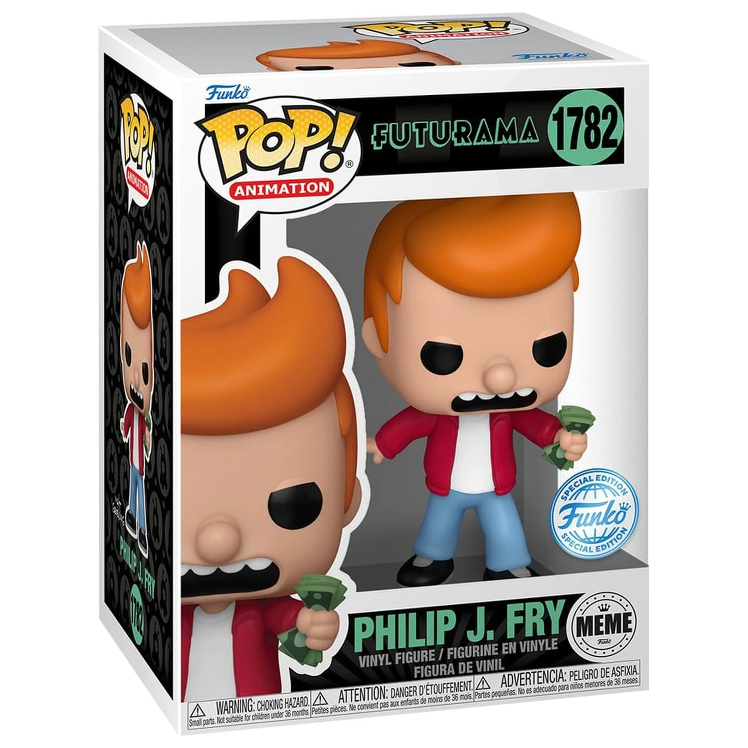 Futurama Funko POP! Animation Vinyl Figure Philip J. Fry (Take My Money Meme) Exclusive Edition 9 cm product photo