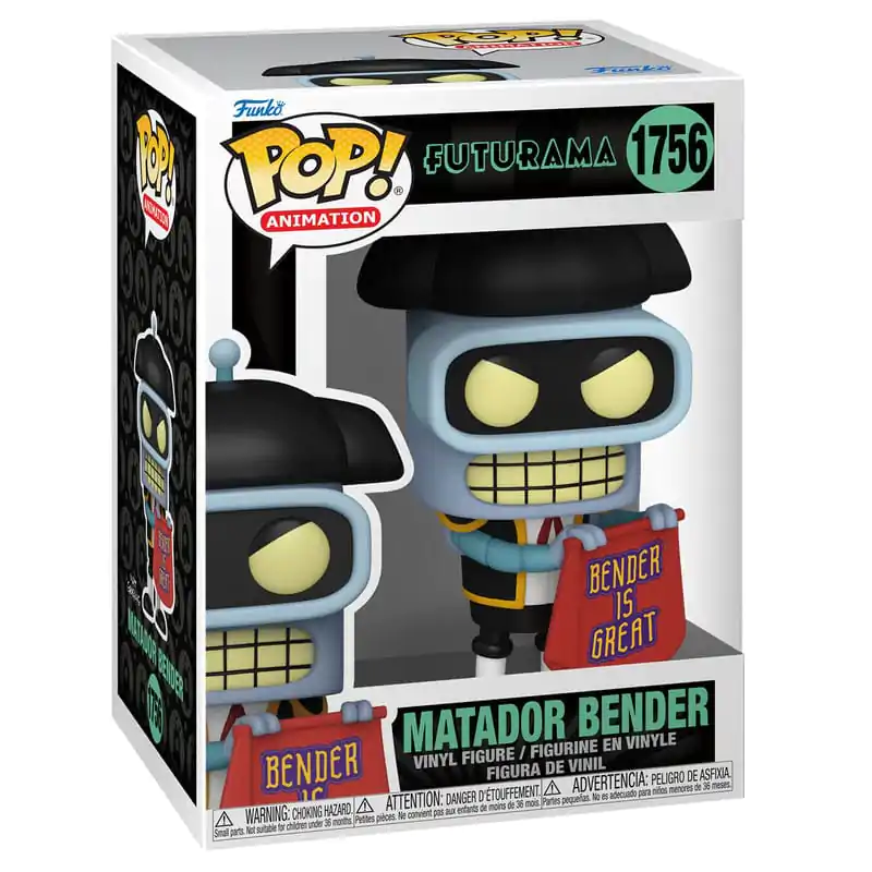 Futurama Pop! Animation Vinyl Figure Bender (Matador) 9 cm termékfotó