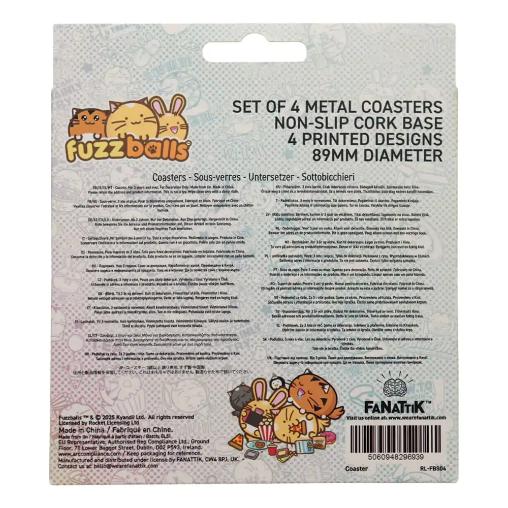 Fuzzballs Coaster 4-Pack  product photo