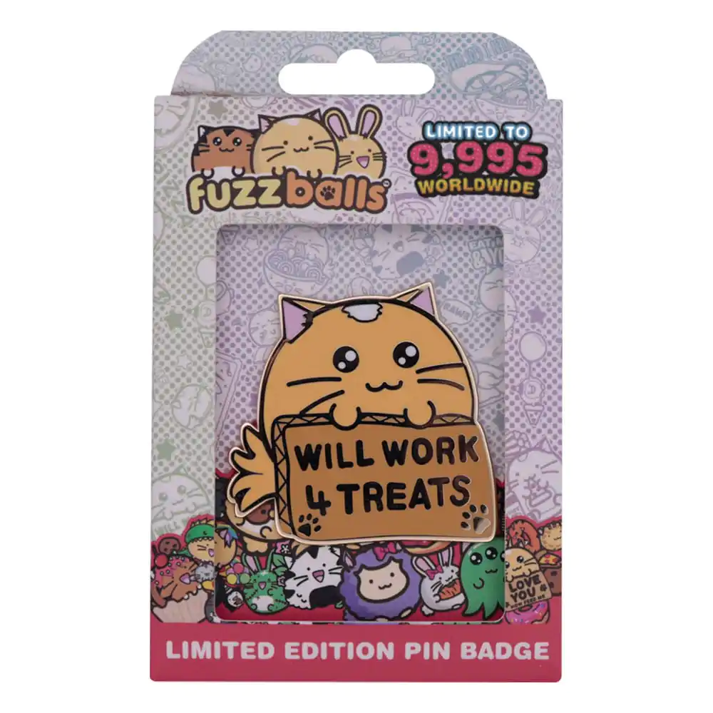 Fuzzballs Pin Badge Whisky Will Work 4 Treats Limited Edition product photo