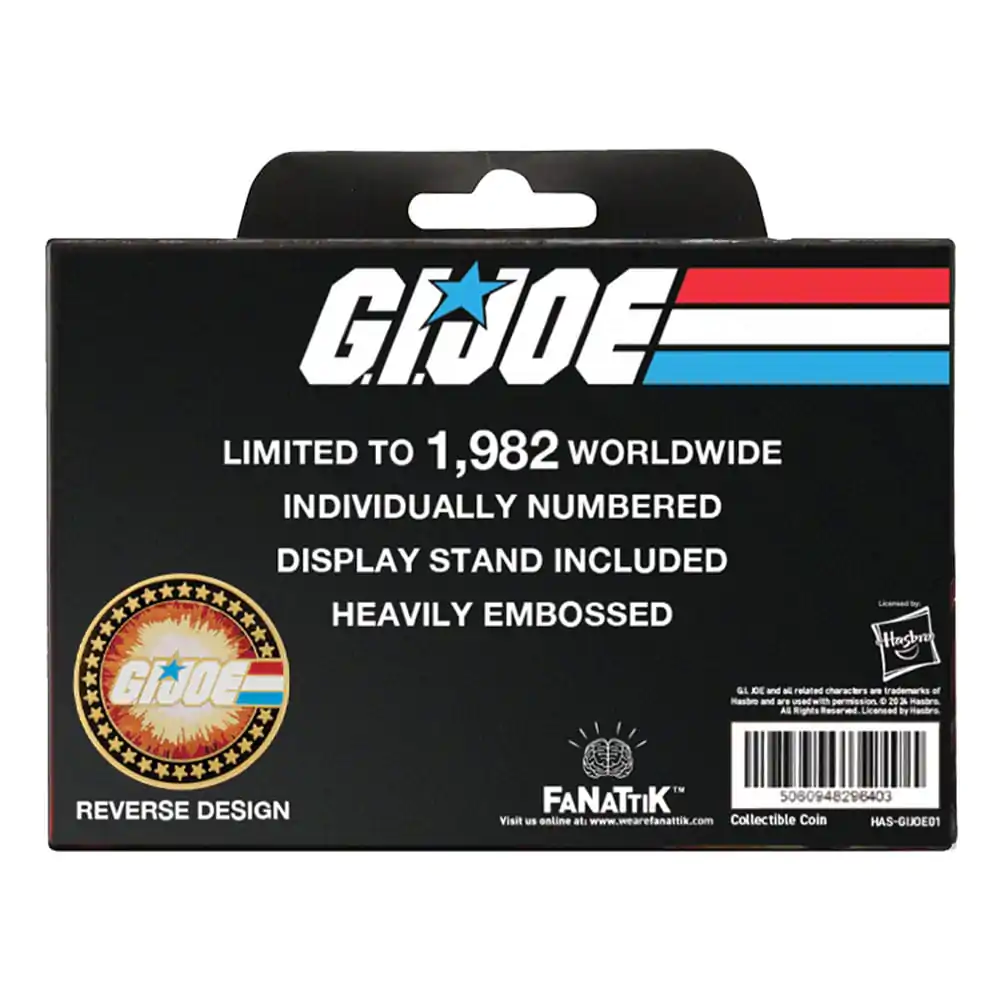 G.I. Joe Collectable Coin A Real American Hero 60th Anniversary 24k Gold Plated Limited Edition product photo