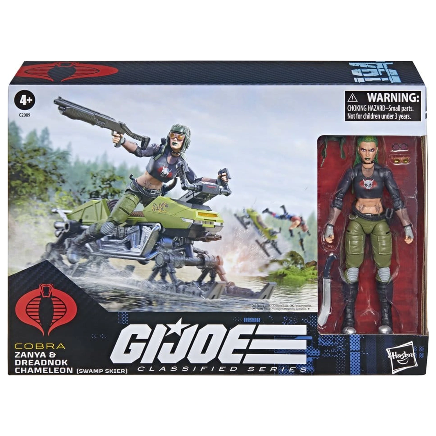 G.I. Joe Classified Series Action Figure and Vehicle Set #194 Zanya and Dreadnok Chameleon (Swamp Skier) 15 cm product photo