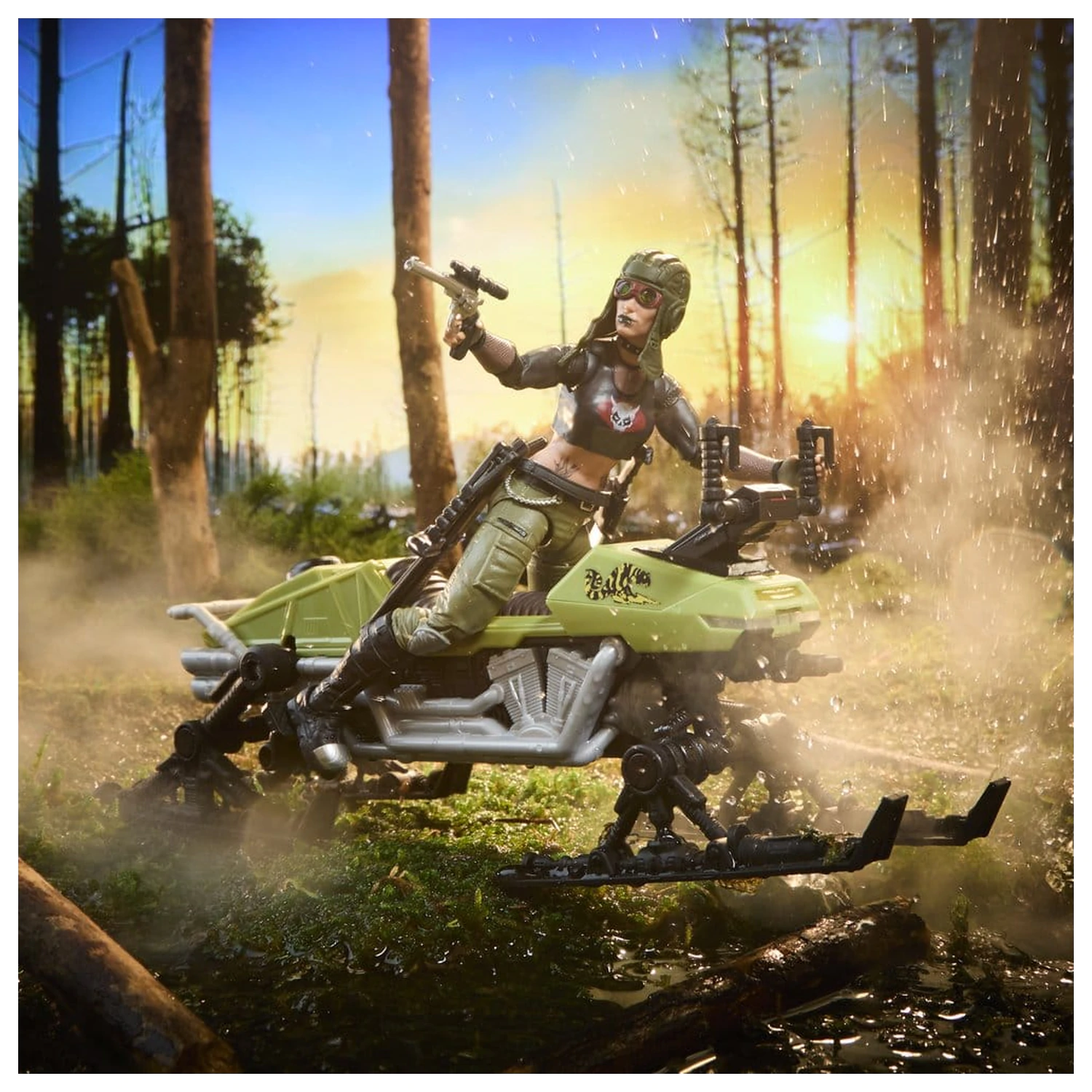 G.I. Joe Classified Series Action Figure and Vehicle Set #194 Zanya and Dreadnok Chameleon (Swamp Skier) 15 cm product photo
