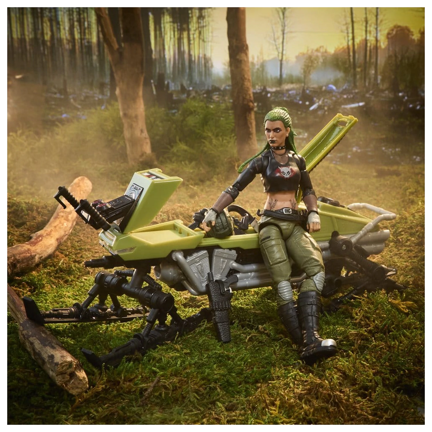 G.I. Joe Classified Series Action Figure and Vehicle Set #194 Zanya and Dreadnok Chameleon (Swamp Skier) 15 cm product photo