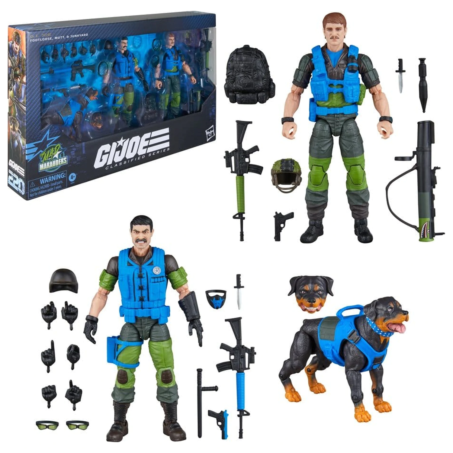 G.I. Joe Classified Series Action Figure 3-Pack #220 Mad Marauders: Footloose & Mutt & Junkyard 15 cm product photo