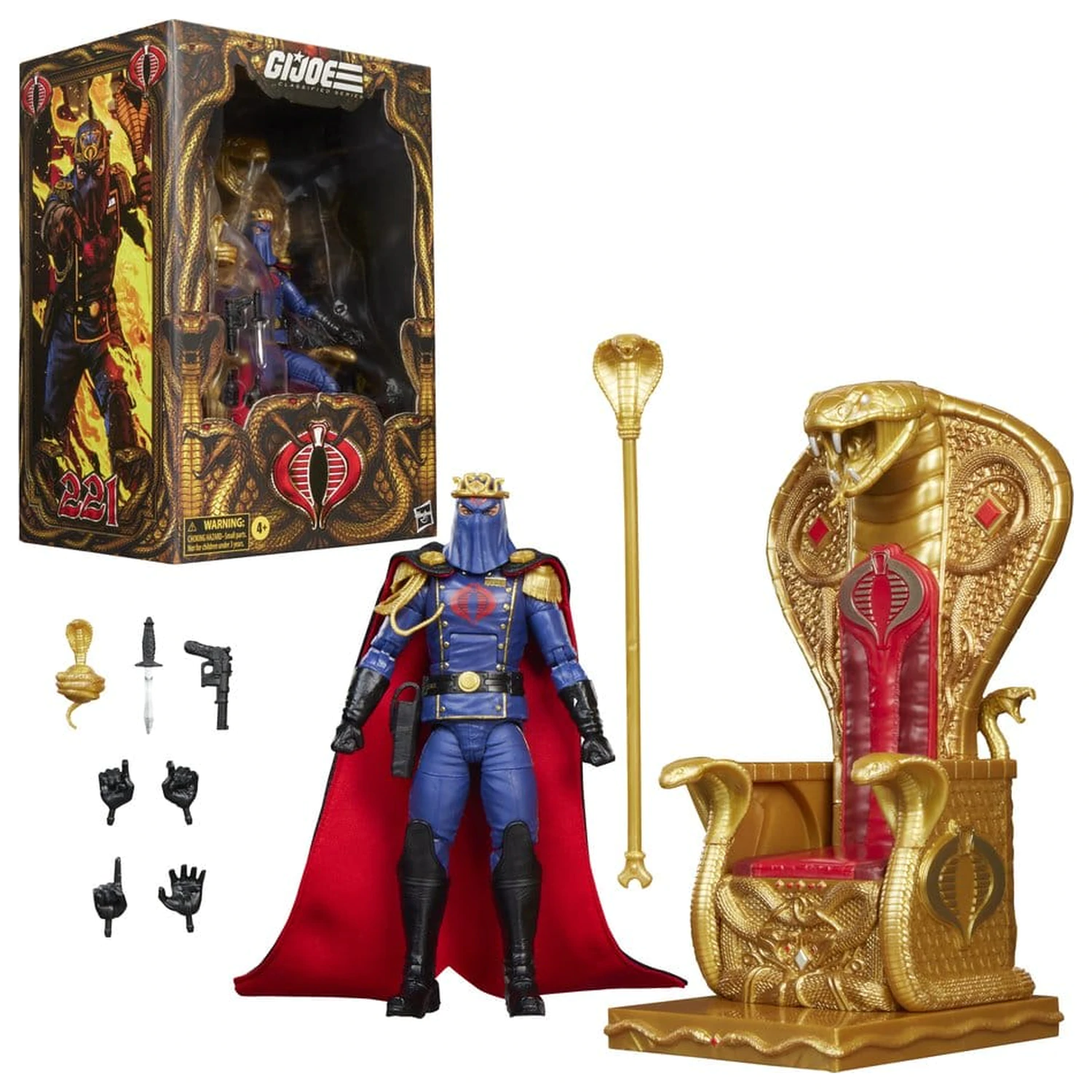 G.I. Joe Classified Series Action Figure Cobra Commander in Dress Uniform & Throne 15 cm product photo