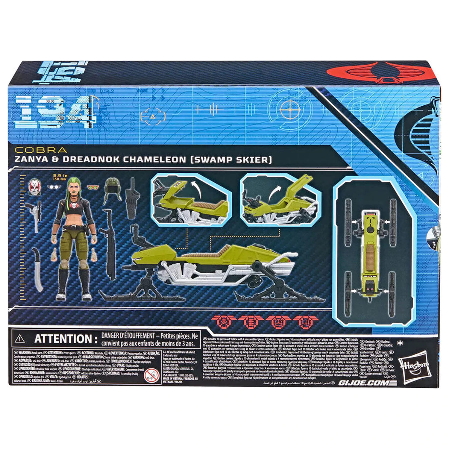 G.I. Joe Classified Series Cobra Zanya and Dreadnok Chameleon figure 15cm product photo